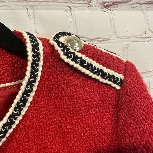 Mango Red Blazer Jacket Size XS - Picture 3 of 6